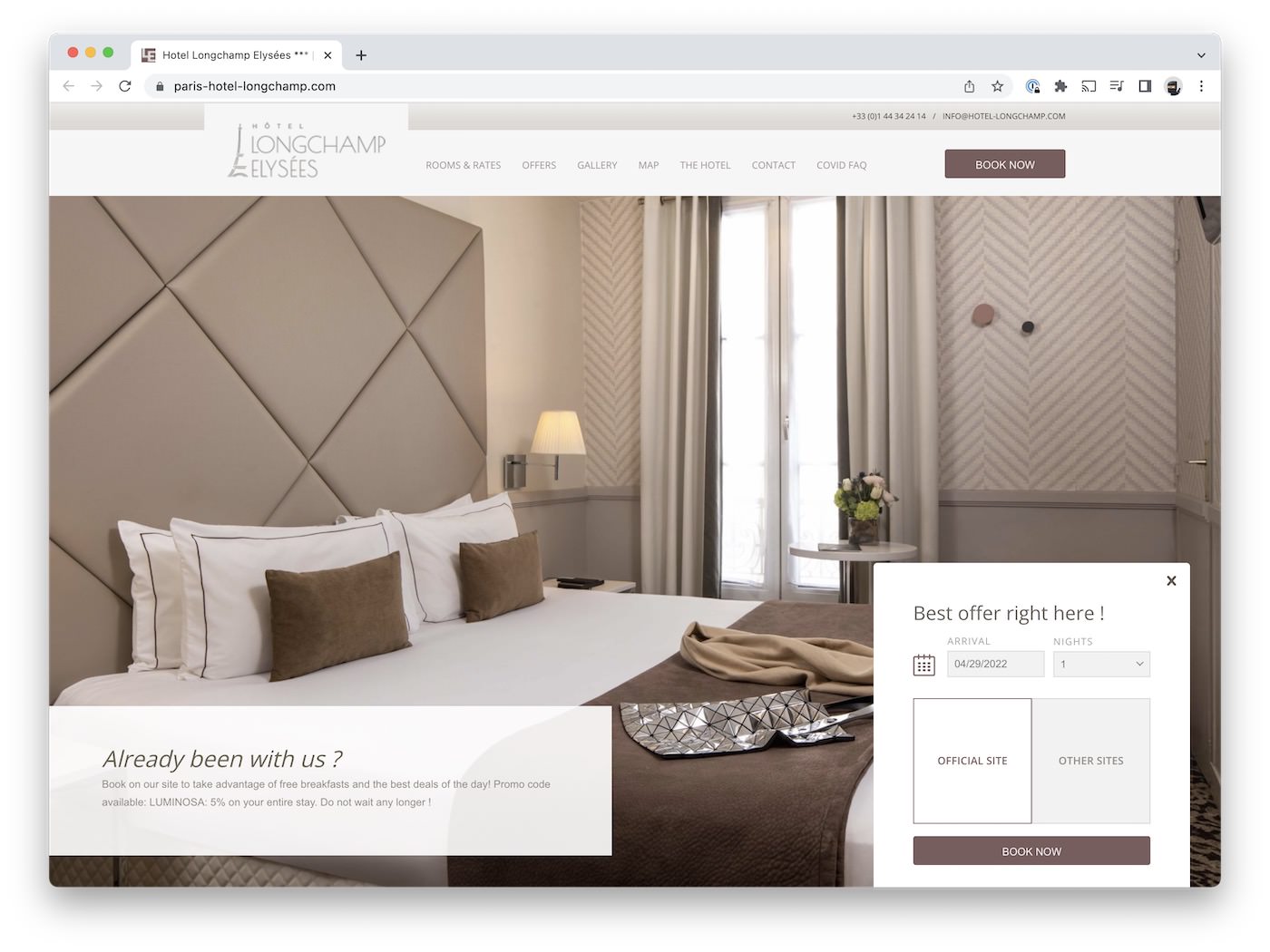 Hotel Longchamp Elysees